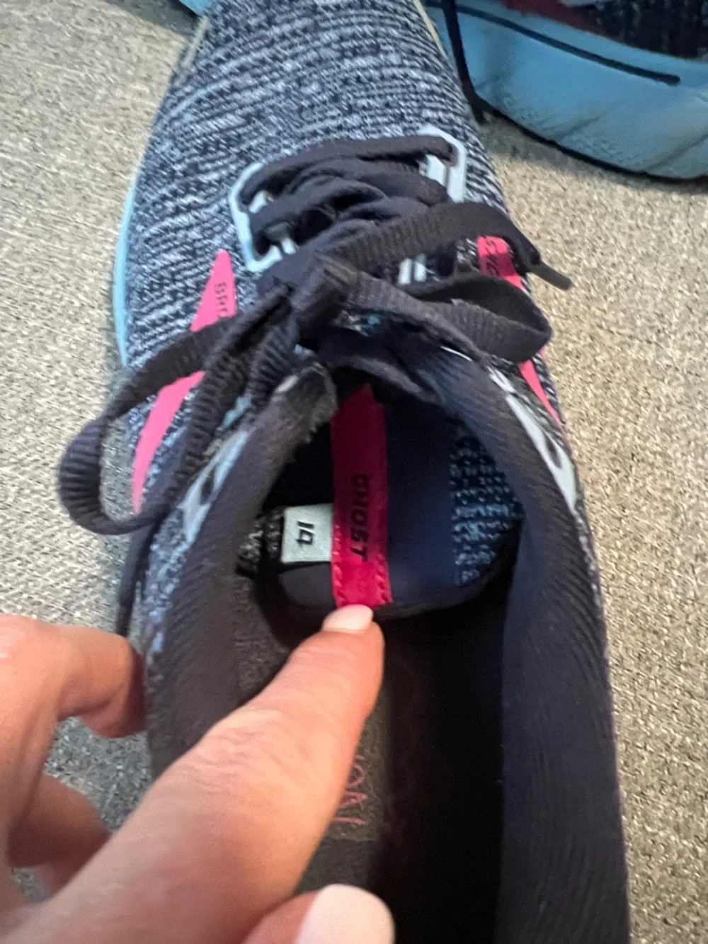 Brooks Ghost 14 Women's Running Shoes — Bright Pink and Navy/Gray Pair size 9M - Picture 7 of 15